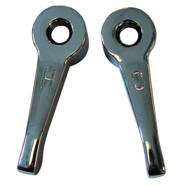 Mechline AquaJet Tap Pair (H&C) 63mm Chrome Levers - AJLT026