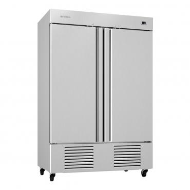 Infrico AN49 Double Door Upright Stainless Steel Refrigerator 