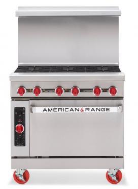 American Range AR6 Heavy Duty 6 Burner Gas Oven