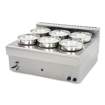 Archway 6PW/G Gas Wet Well Bain Marie - 6 x 4.5ltr Round Pots