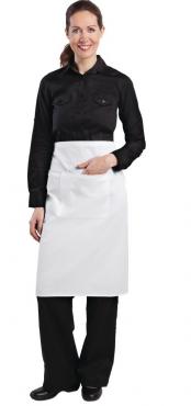 Regular Bistro Apron White