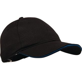 B171 Colour by Chef Works Cool Vent Baseball Cap Black with Blue