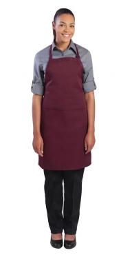 Chef Works B194 Bib Apron Merlot