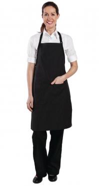 Chef Works B229 Bib Apron Pinstripe. 