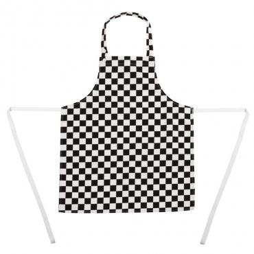 Whites B357 Childrens Unisex Bib Apron Big Black and White Check.