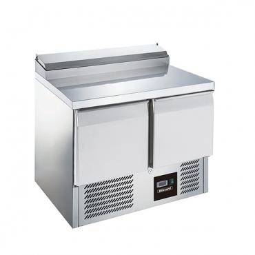 Blizzard BCC2EN Commercial 2 Door Compact Gastronorm Refrigerated Prep Counter With Raised Collar