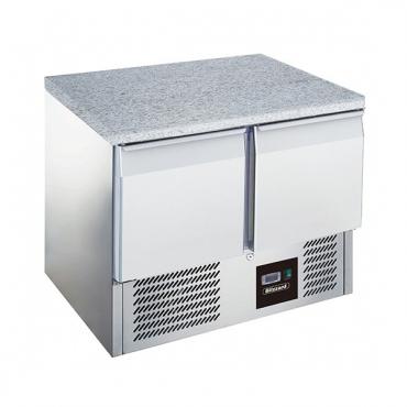 Blizzard BCC2-GR-TOP Commercial 2 Door Compact Refrigerated Prep Counter With Granite Worktop