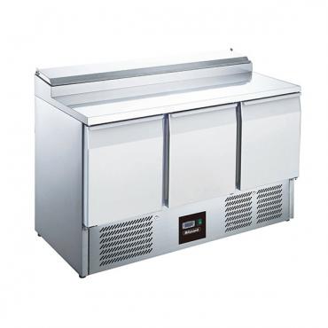 Blizzard BCC3EN Commercial 3 Door Compact Gastronorm Refrigerated Prep Counter With Raised Collar