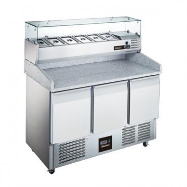 Blizzard BCC3PIZZA Commercial 3 Door Compact Gastronorm Pizza Prep Counter