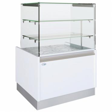 Interlevin BELLINI TOWER 510 White, Flat Glass Display Counter