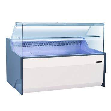 Blizzard BFG WH Commercial Refrigerated White Serveover Counter Range - Flat Glass
