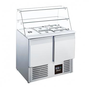 Blizzard BPD2 Commercial 2 Door Compact Gastronorm Prep Counter With Display - CKBPD2