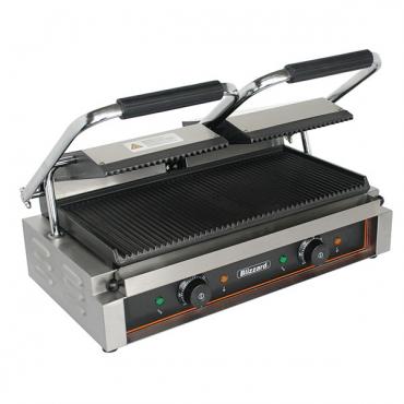 Blizzard BRRCG2 Commercial Double Contact Grill - Ribbed Top & Bottom