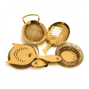 Bonzer 10090-03 Heritage Gold Plated Strainer Set