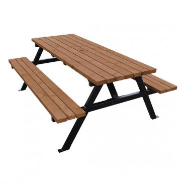 Bolero Steel Frame Wooden Picnic Bench 