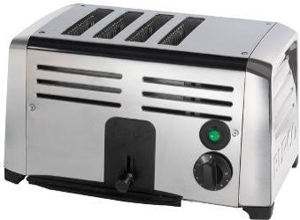 Burco TSSL14 Chrome 4 Slot Toaster