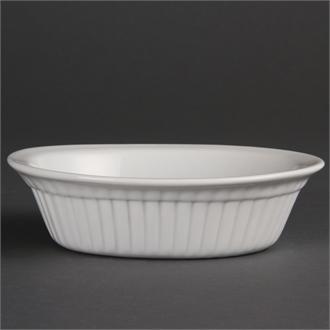 C110 Olympia Whiteware Oval Pie Dishes 170mm