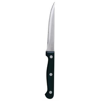 C134 Olympia Serrated Steak Knife Black Handle 115mm 