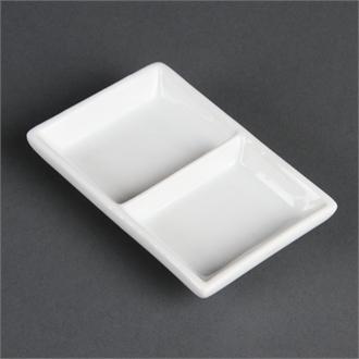 C335 Olympia Whiteware 2 Section Dishes