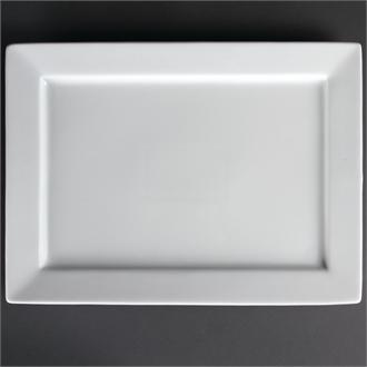 C362 Olympia Wide Rim Rectangular Platter 400x 295mm