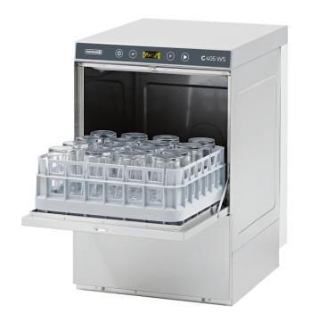 Maidaid 400mm Commercial Undercounter Glasswasher with Integrated Softener and Drain Pump - C405WS