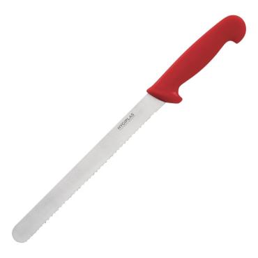 Hygiplas Serrated Slicer Red 25.5cm/10-inch  C897