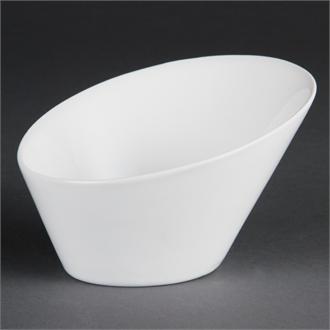 CB080 Olympia Whiteware Oval Sloping Bowls 202x 185mm Pack of 3 only