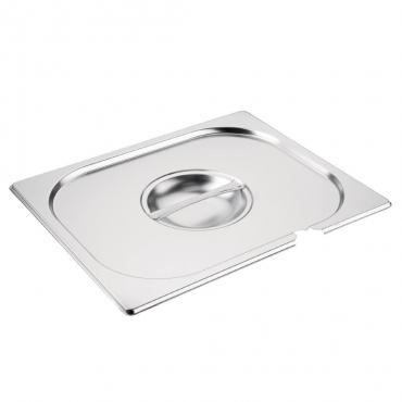 Vogue Stainless Steel 1/2 Gastronorm Notched Lid-CK0782