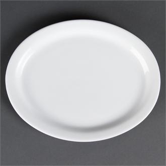 CB477 Olympia Whiteware Oval Platters 250mm