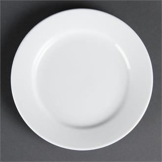 CB478 Olympia Whiteware Wide Rimmed Plates 165mm