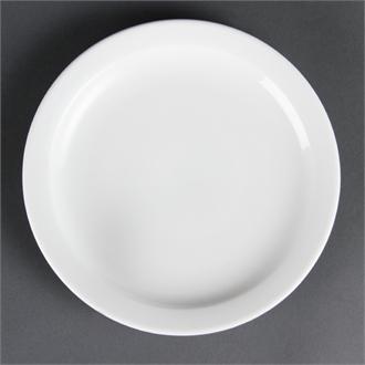 CB488 Olympia Whiteware Narrow Rimmed Plates 202mm