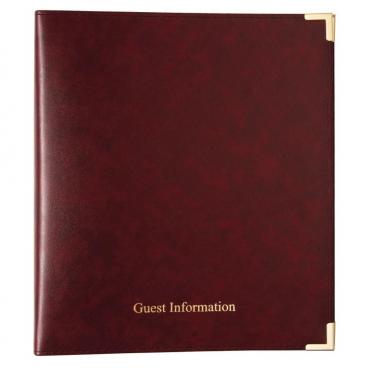 CB583 Burgundy Guest Information Folder