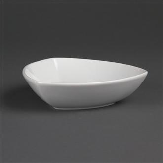 CB679 Olympia Whiteware Rounded Triangular Bowls 178mm