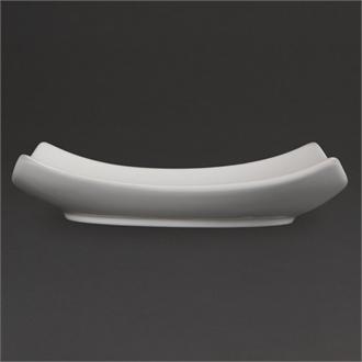 CB687 Olympia Whiteware Square Bowled Plates 165mm- pack of 12