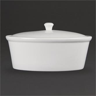 CB712 Olympia Whiteware Oval Casserole Dish 2.2Ltr