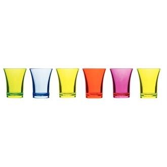 CB880 Polystyrene Mixed Colour Shot Glasses 25ml CE Marked