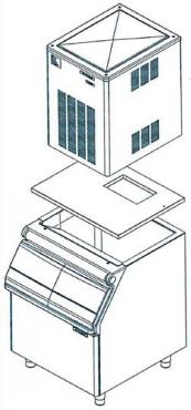 Simag CBT30EFSD Bin Adaptor For Modular Ice Flakers