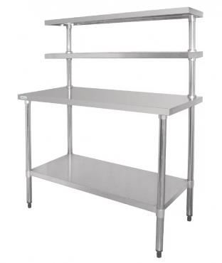 Vogue CC359 Stainless Steel Table with Gantry Shelves 