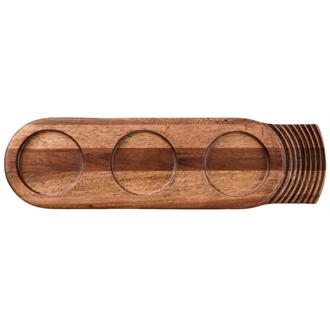CD143 Churchill Single Handled Large Wooden Trays 480mm