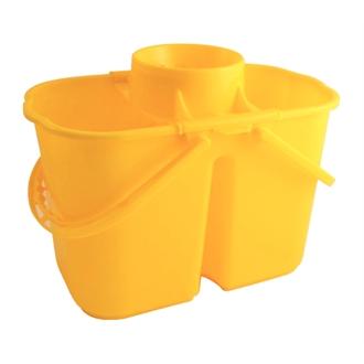 Jantex CD503 Colour Coded Twin Mop Buckets Yellow