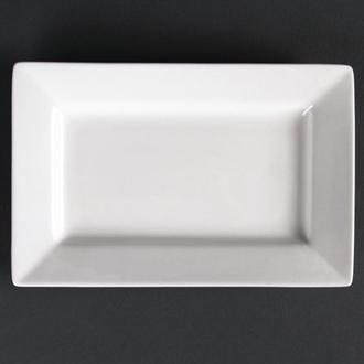 CD629 Lumina Wide Rim Rectangular Plates 200x 130mm