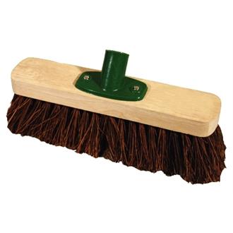 CD798 Jantex Wooden Broom Head Stiff Bassine 12in