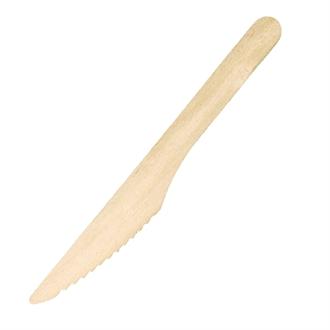 Fiesta Green CD902 Disposable Wooden Knives (Pack of 100)