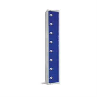 CE107C Elite Eight Door Locker Blue Camlock 450mm