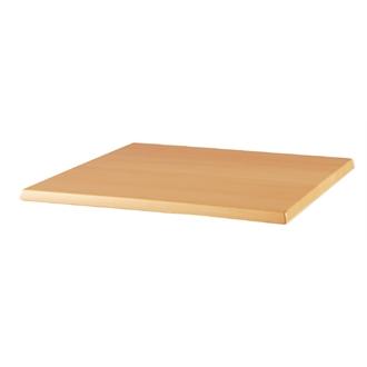 CE156 Werzalit Square Table Top Planked Beech 600mm