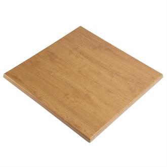 CE159 Werzalit Square Table Top Oak Effect 600mm