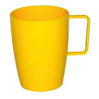 Olmypia Kristallon Polycarbonate Handled Beakers Yellow 284ml x 12