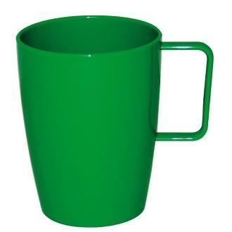 Olympia Kristallon Polycarbonate Handled Beakers Yellow Green 284ml x 12