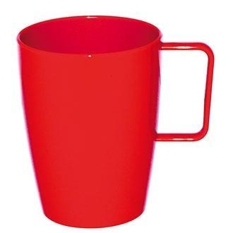 Olympia Kristallon Polycarbonate Handled Beakers Red 284ml x 12