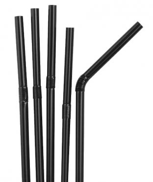Fiesta CE311 Black flexible straws 